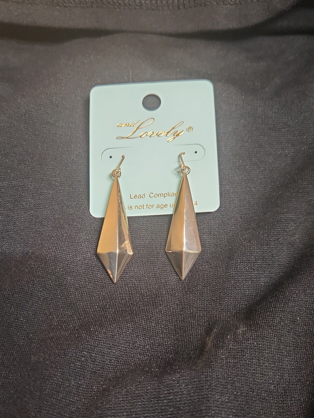 and Lovely Silver Geometric Drop Earrings